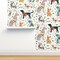 Floral Dogs Kids Baby Rescue Rustic Colorful Watercolor Custom Removable Wallpaper by Spoonflower Peel & Stick Wallpaper 2FT Wide